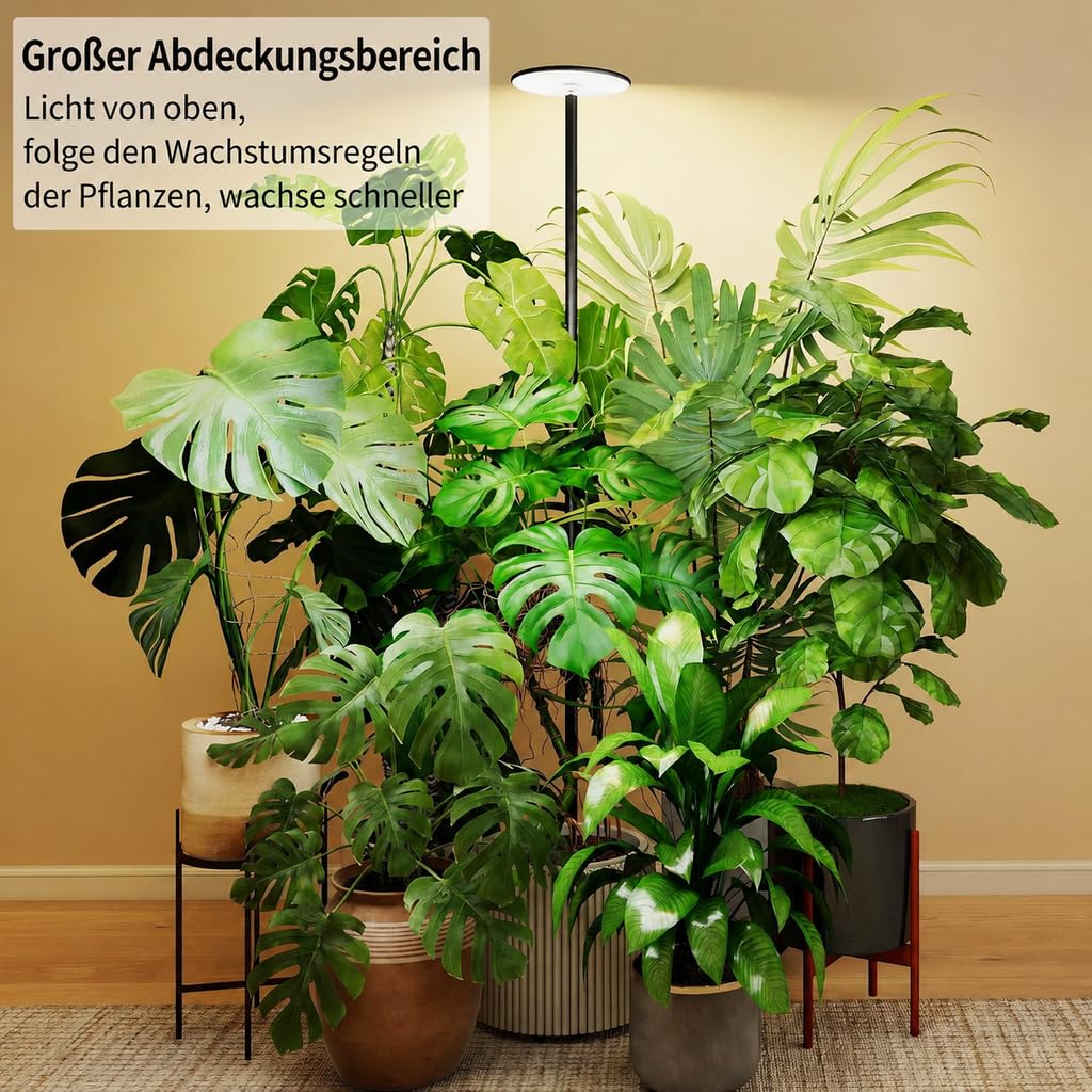 chiphy Lampe de Croissance Horticoles pour Plantes d'Intérieur - 175 cm - 40 W - Spectre Complet - 4000 K - Plante Interieur