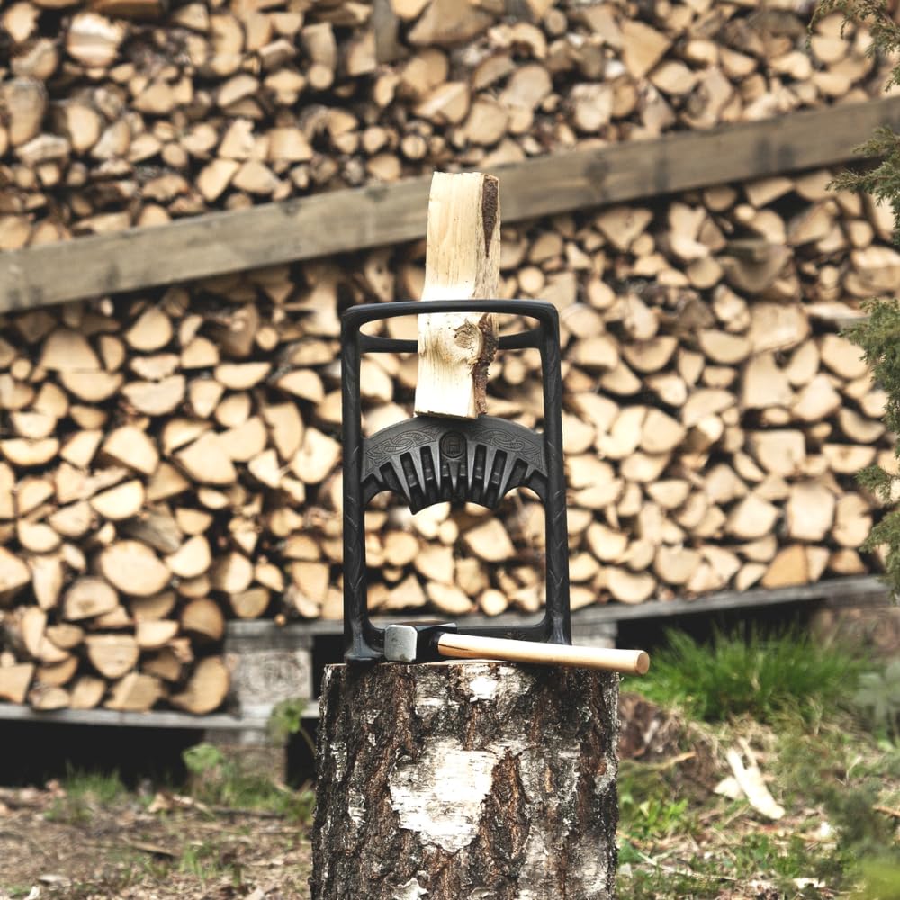 Fandango Kindling Cracker King Premium Bundle - fendeur de buche Manuel sécurisé avec Masse, Housse et Allume-feu - Log Splitter Robuste pour Bois de Chauffage, cheminée, Barbecue, Four à Pizza
