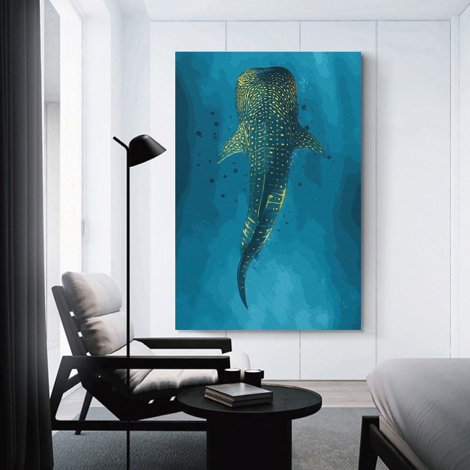 Junmoney Unframe-Style-19 Whale Shark Art Print-1 Home Decor Wall Art 20X30inch(50X75cm), For Lounge, Study, Hallway Or Flat Walls, Stylish Home Artwork For Focal Walls