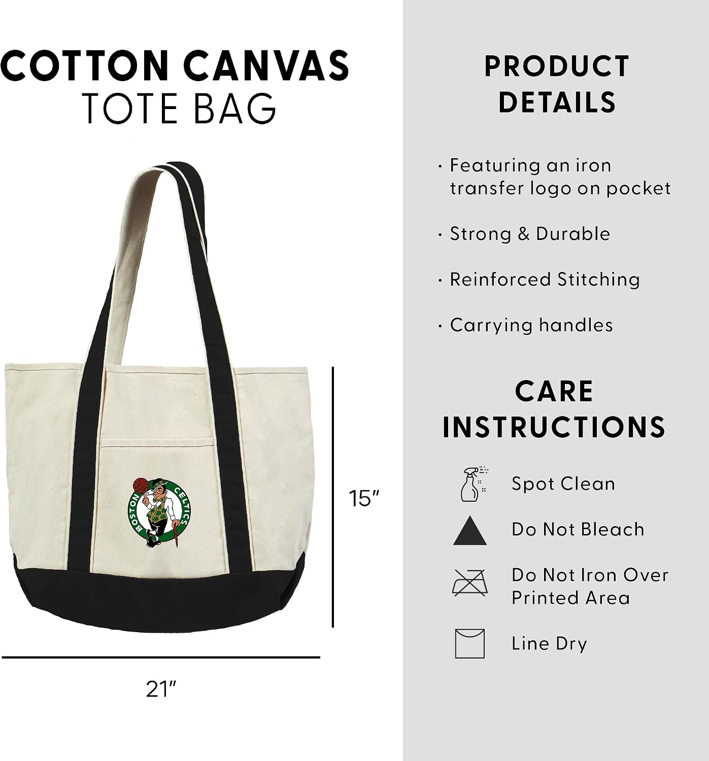Northwest NBA Canvas Tote with Colored Strap