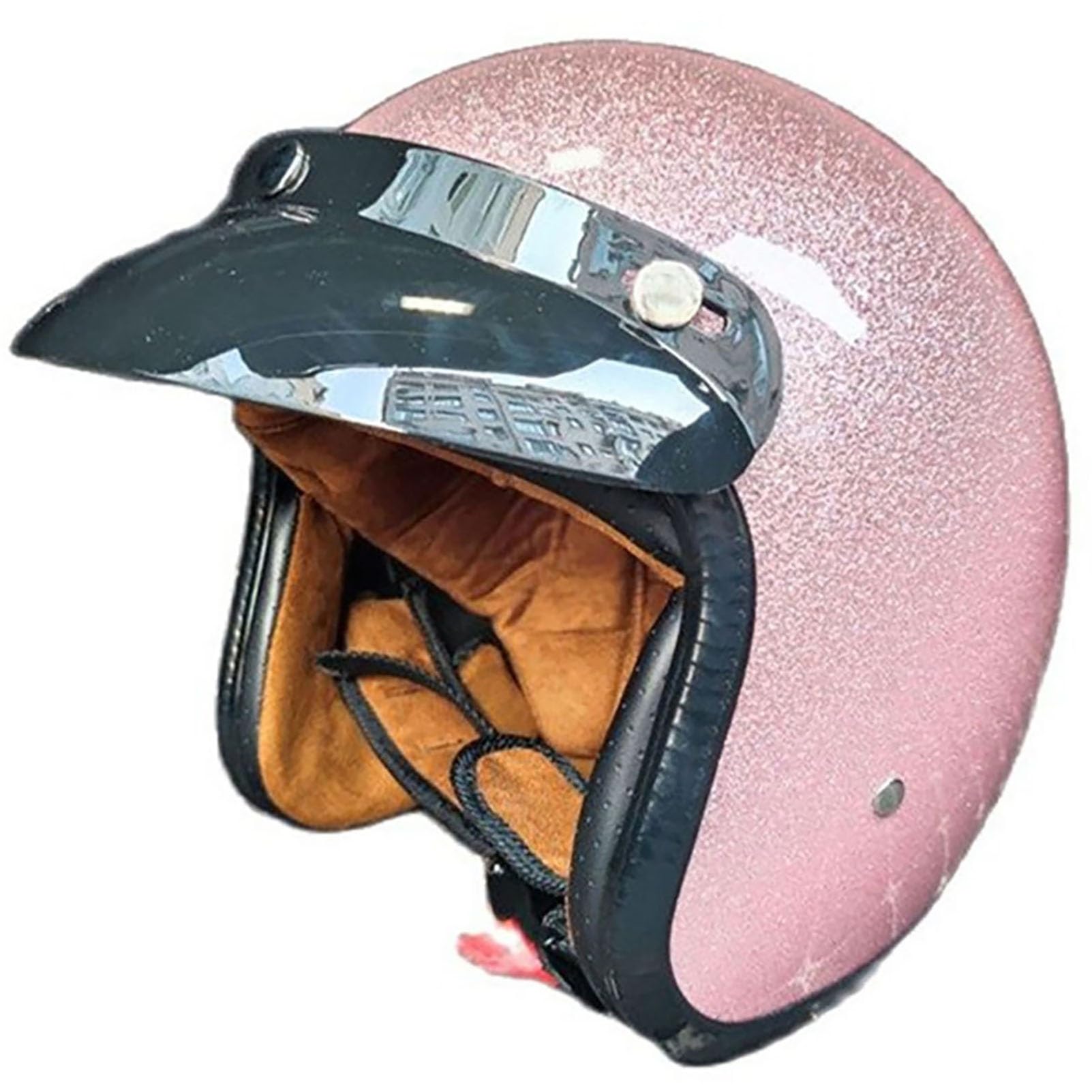 Caschi Cromwell Casco Jet Omologato ECE Vintage Rétro Versatile Per La Circolazione Quotidiana In Città E Le Escursioni In Moto Nel Tempo Libero