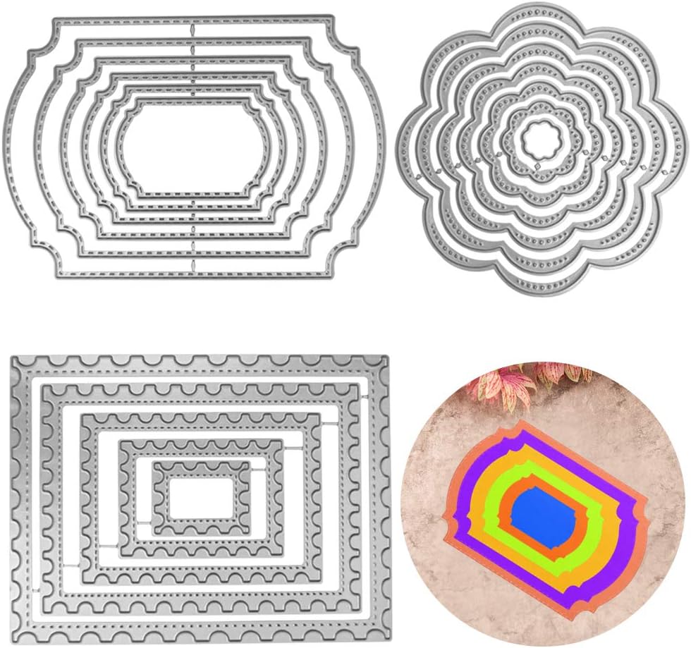 3 PCS Cutting Dies Metal Embossing Stencil Tools, FineGood Die Cutters for Card Making DIY Craft Dies for Die Cutting Scrapbook Album Decoration