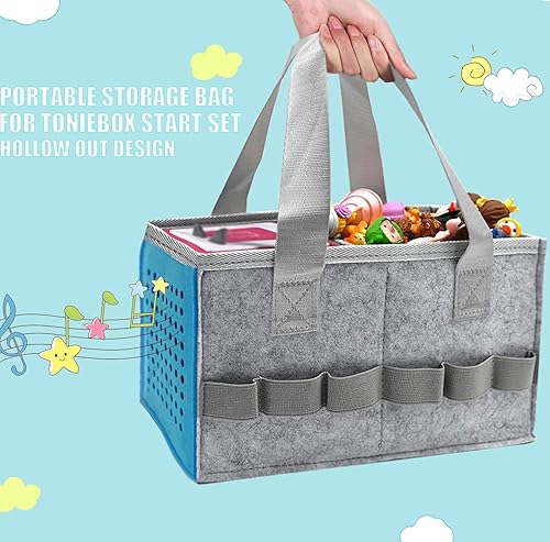 Miniatura 4 de AZTOPA Estuche de transporte de viaje compatible con Toniebox reproductor de audio, bolsa de almacenamiento de juguetes musicales educativos, bolsa