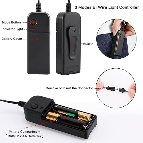 Miniatura 3 de NICEMOVIC Máscara de Halloween con luz LED para Halloween Festival Máscara LED