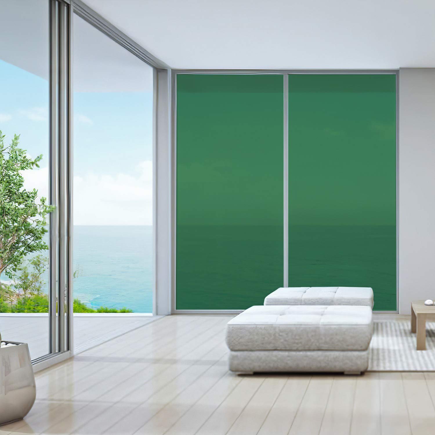 Dimexact Pellicola Solare Autoadesiva Colorata Trasparente per Vetri e Finestre, Verde Menta, Larghezza 1,52 m, in Rotolo
