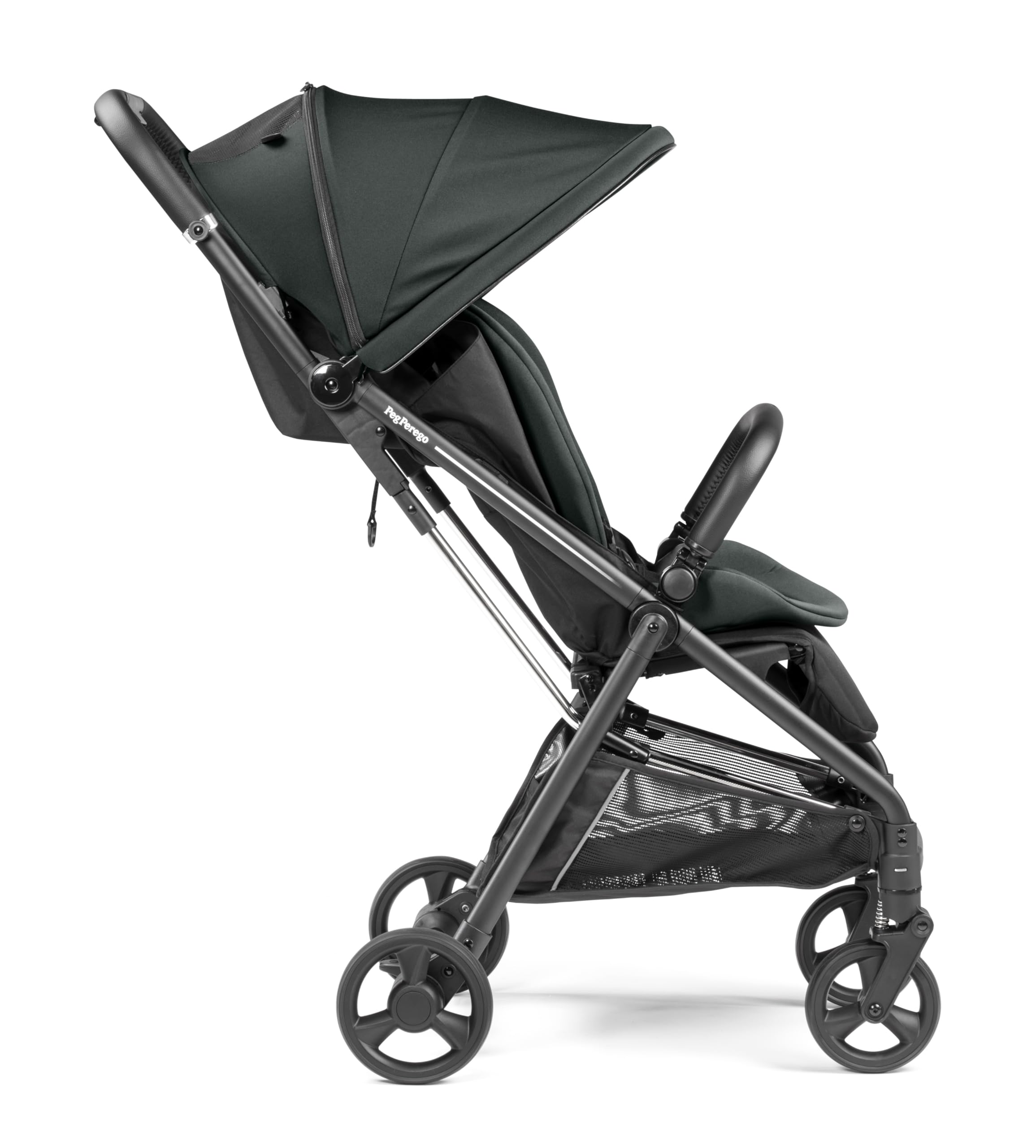PEG Selfie Plus Passeggino Leggero Compatto, Chiusura Automatica, Dalla Nascita Fino A 22 Kg, Doppio Rivestimento, Capottina UPF 50+, Cestello Portaoggetti, Metal