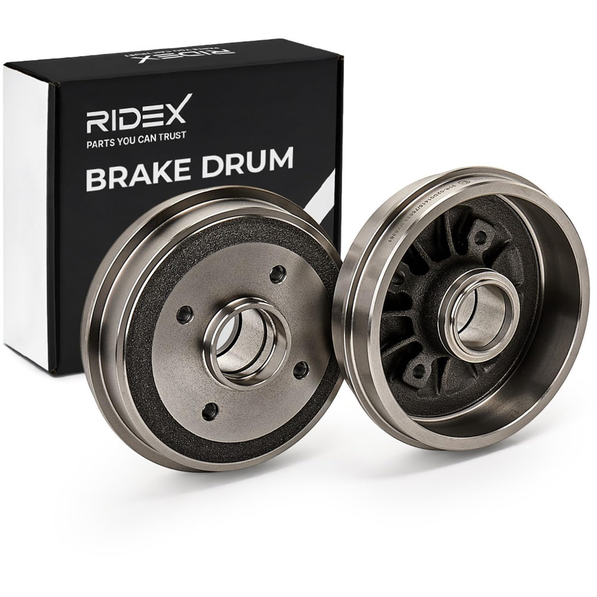 RIDEX 2x Tambour de frein Arrière Compatible avec PEUGEOT 205 II 3/5 portes 424725 95637178 424731