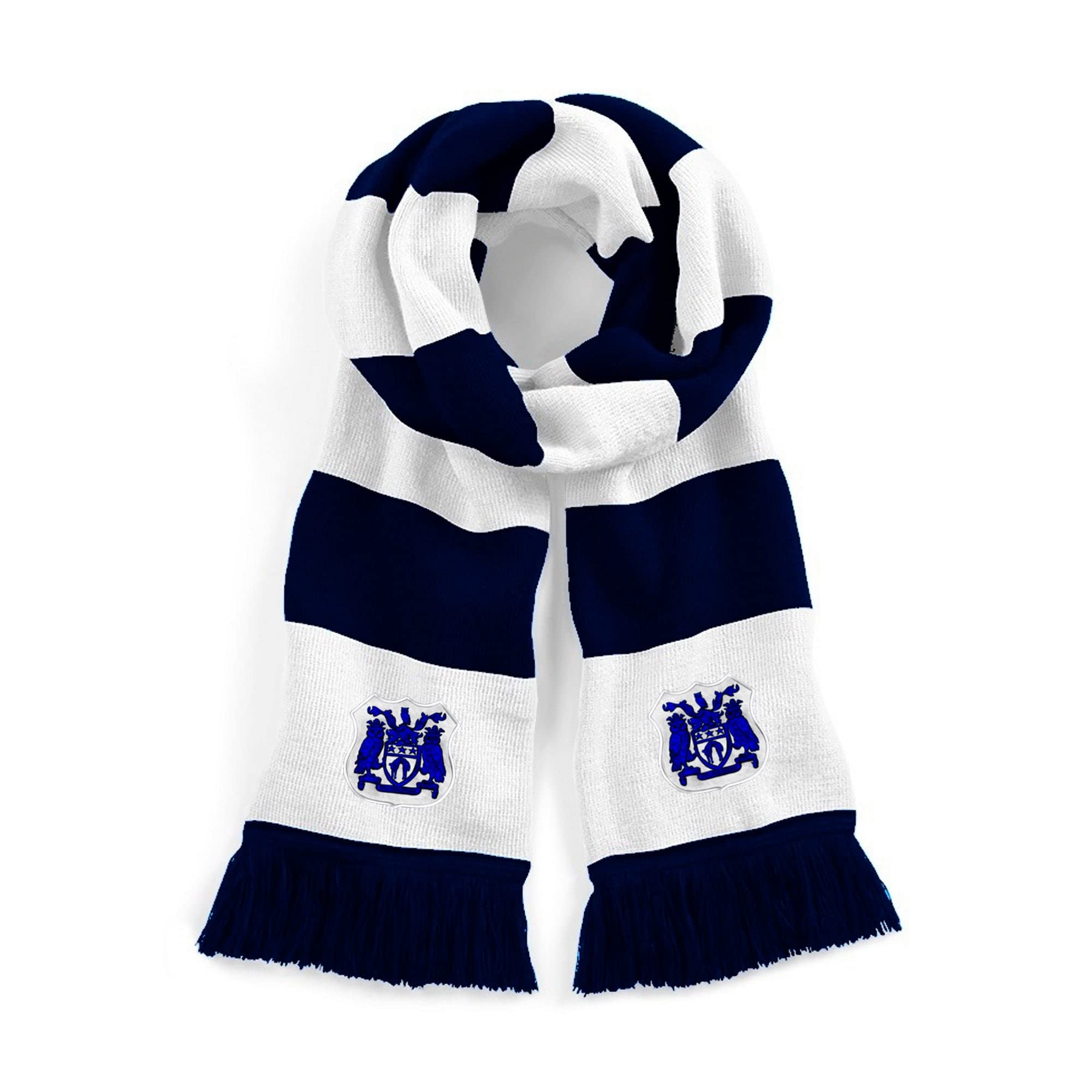 Leeds 1950s Retro Traditional Football Scarf Embroidered Logo