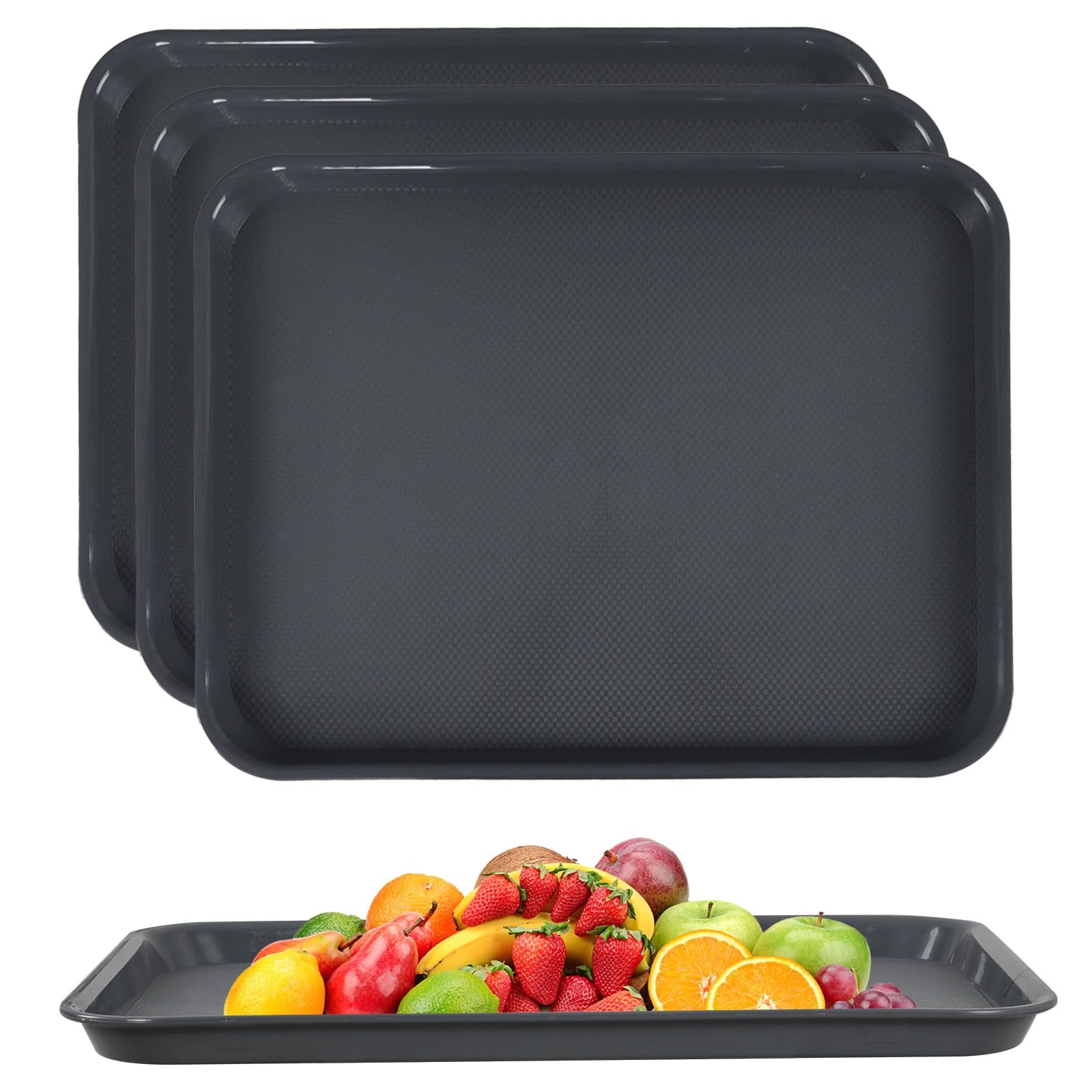 Plateaux de service pour petit-déjeuner au lit Obstnny plastique gris foncé