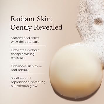 Juara Rice Facial Cleanser - Gentle Sulfate-Free Face Wash with Rice Bran & Apple Extract for All Skin Types, Makeup Remover, Hydrating Daily Cleanser for Sensitive Skin, 3.3 FL OZ