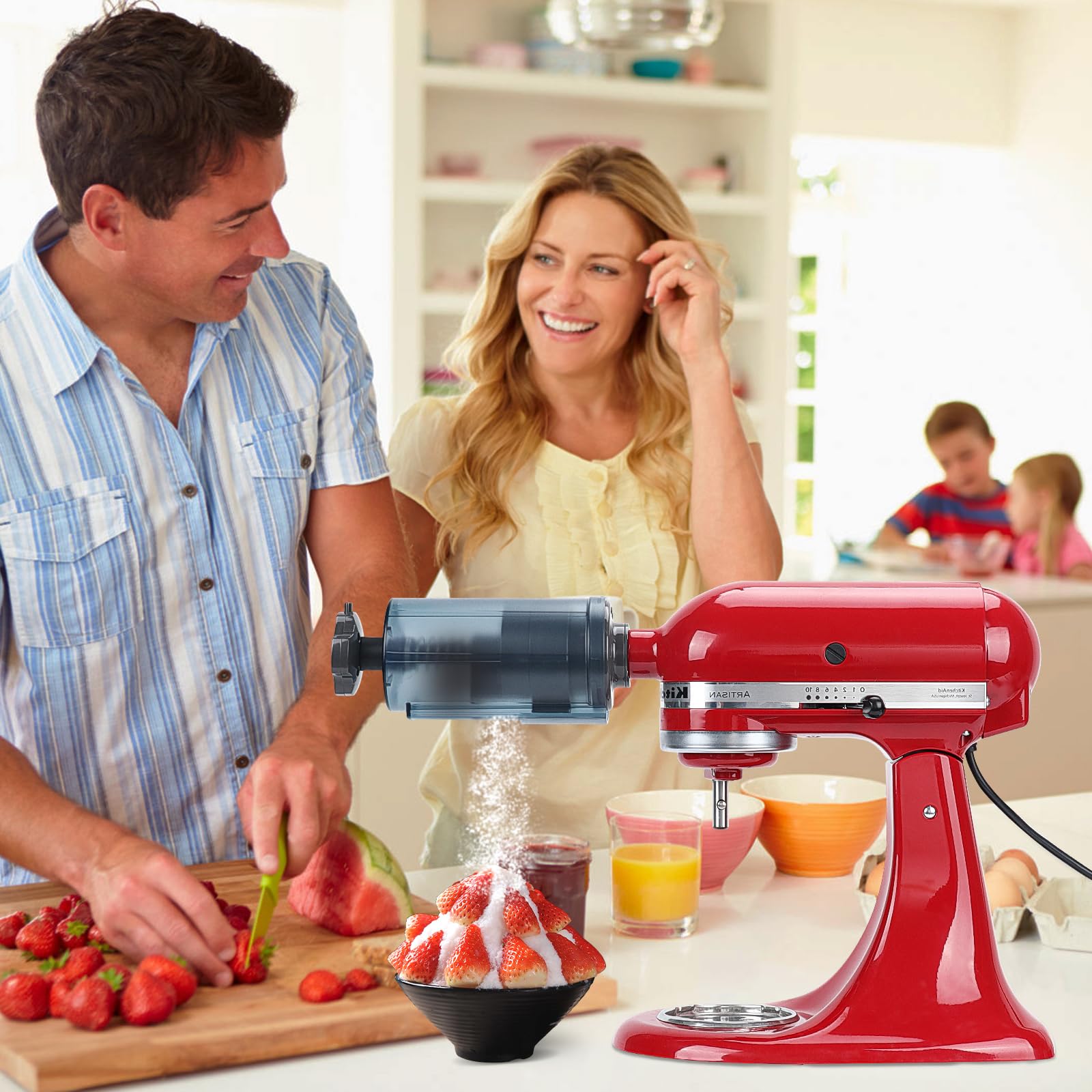 KitchenAid かき氷機 アタッチメント Amazon.com: Shaved Ice Attachment for KitchenAid Stand Mixer, Snow