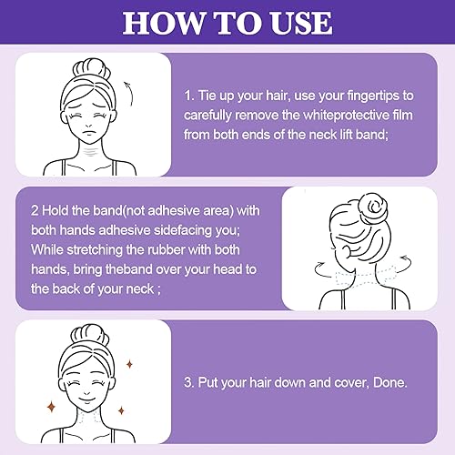 Miniatura 6 de Cinta de levantamiento de cuello, 10 unidades, parches invisibles antiarrugas y reafirmantes, tela de tono de piel para elevación instantánea,