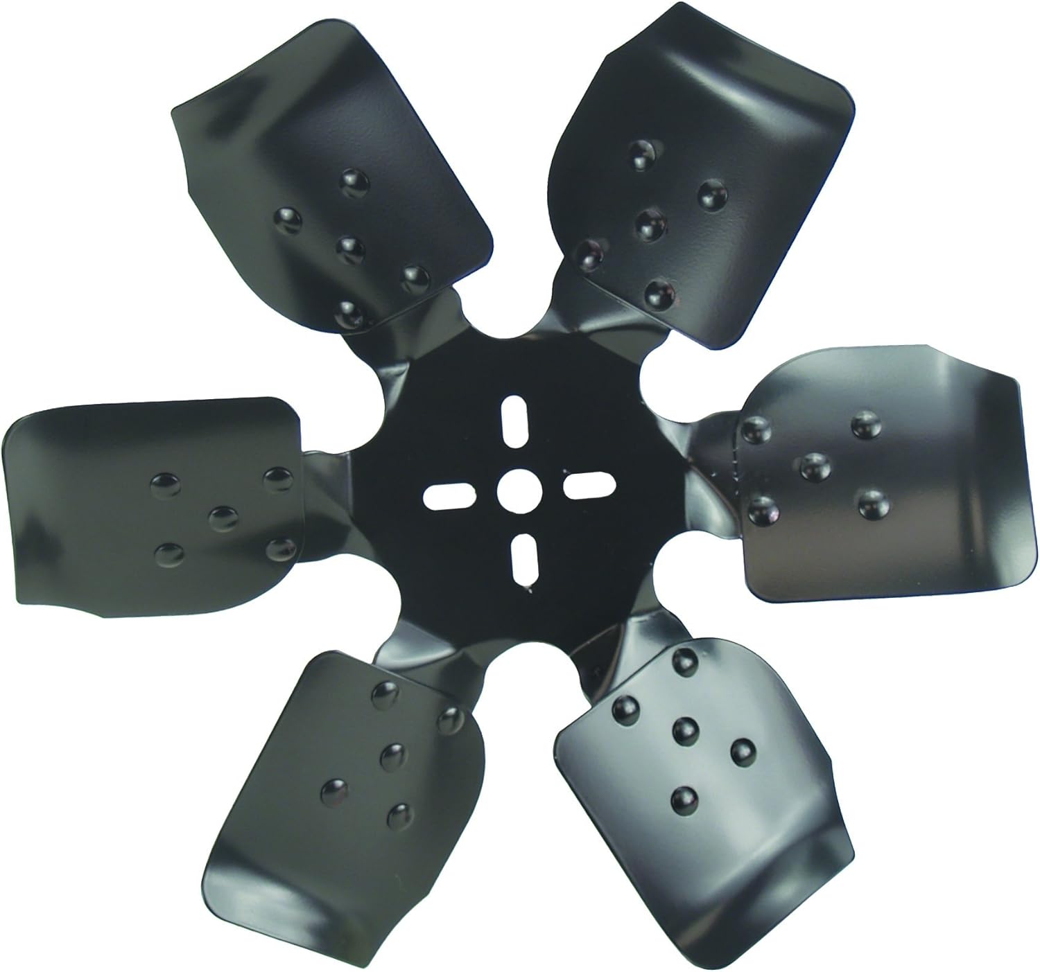 Derale 17315 Heavy Duty Fan Blade Series 1000 15" Steel Rigid Race Belt Driven Fan Standard Rotation , Black