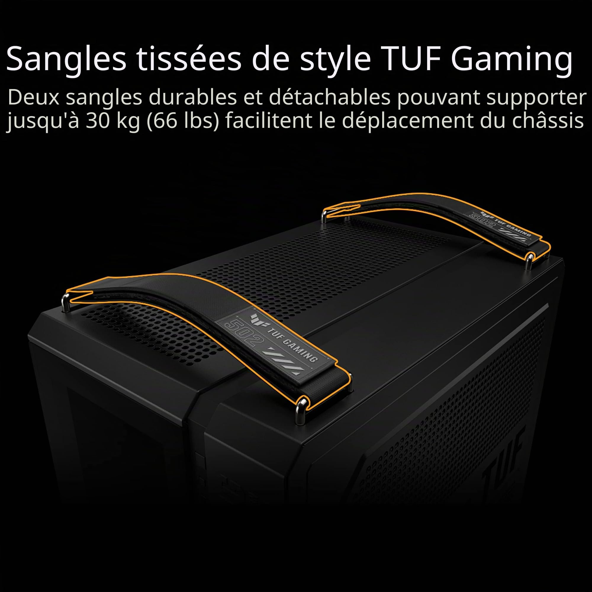 ASUS TUF Gaming GT502 Plus - Boîtier PC Gaming ATX, Double Chambre indépendantes pour CPU et GPU, Panneaux latéraux sans Outils, USB Type-C Haut débit à l’Avant​, 4 x Ventilateurs ARGB, Noir