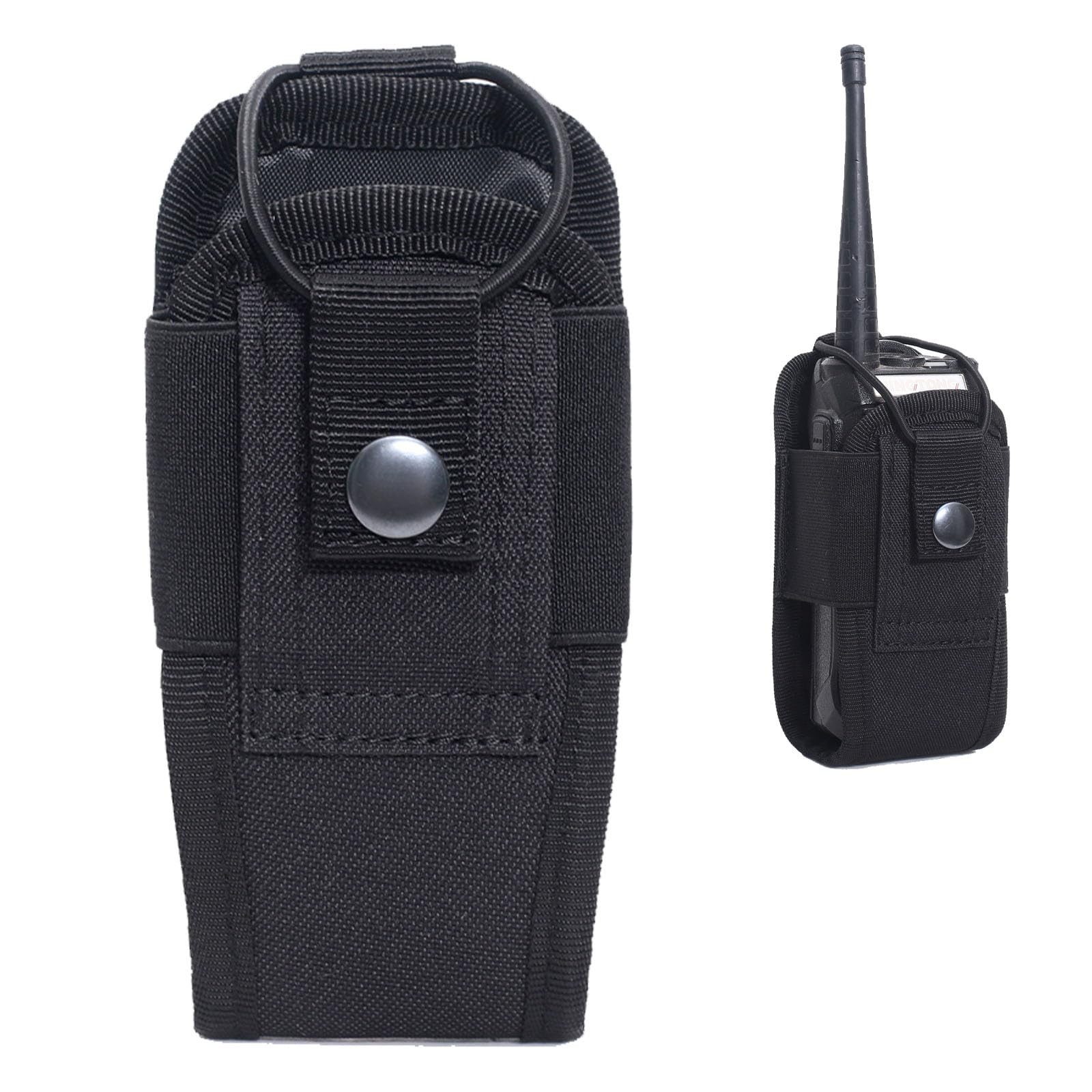 Custodia Radio Porta Cinturone per Walkie-Talkie Tattica Nero