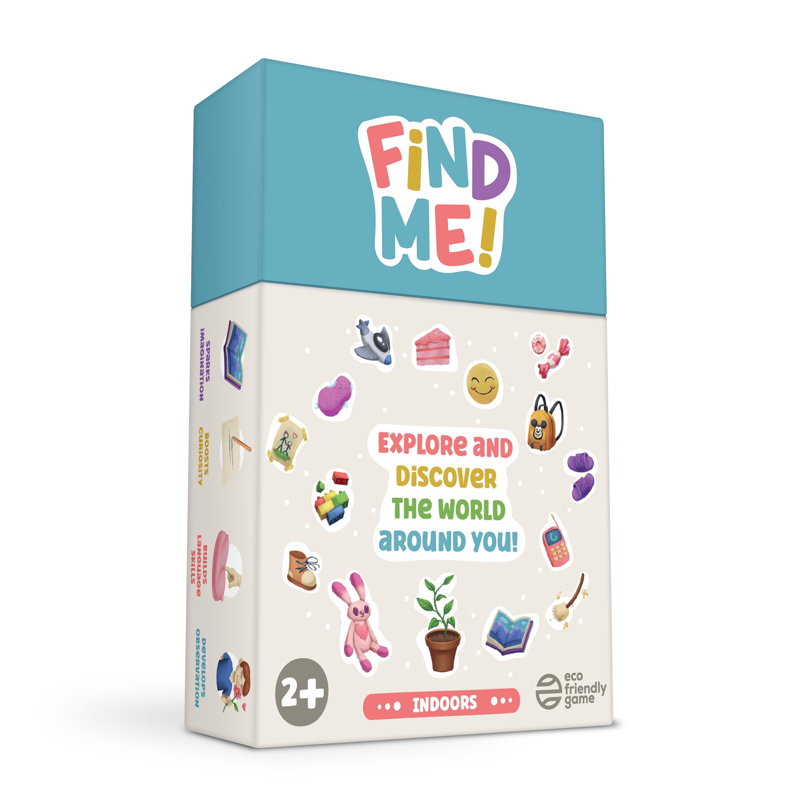 Oh Happy Games - Find Me! Indoors - Scavenger Hunt Card Game for Kids & Toddlers - 56 Cards, 3 Game Modes - Ages 2-6+ - Screen-Free Educational Fun - Made in Europe