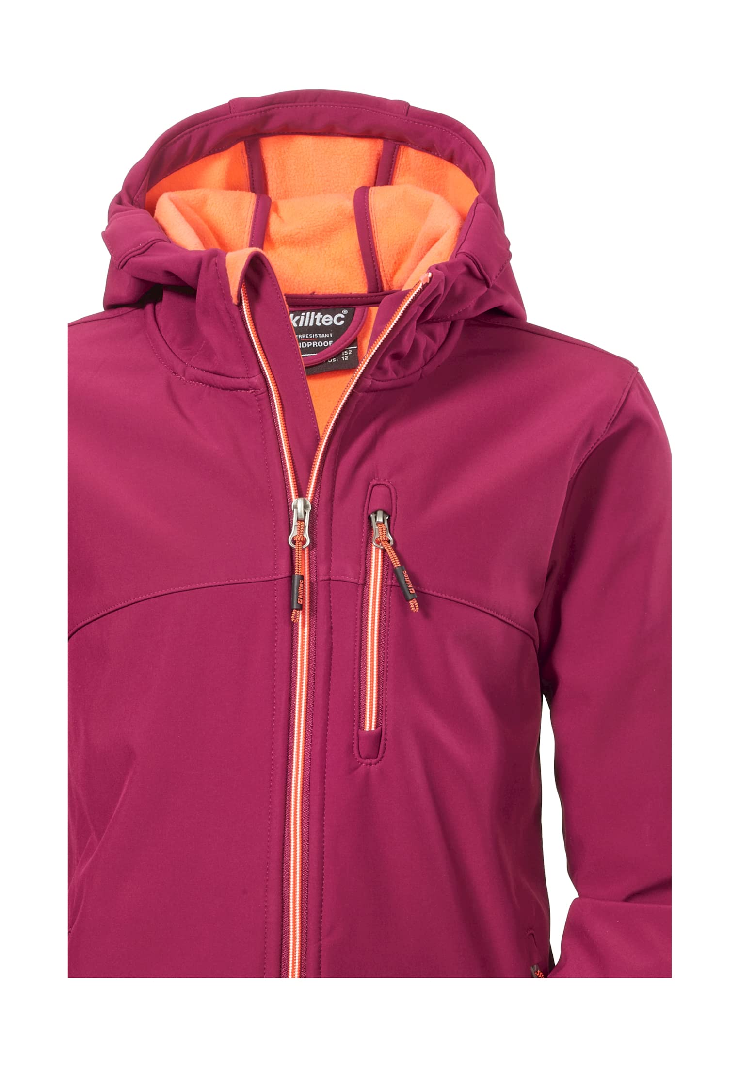 Killtec Mädchen Soft Shell Jacke mit Kapuze wasserabweisend