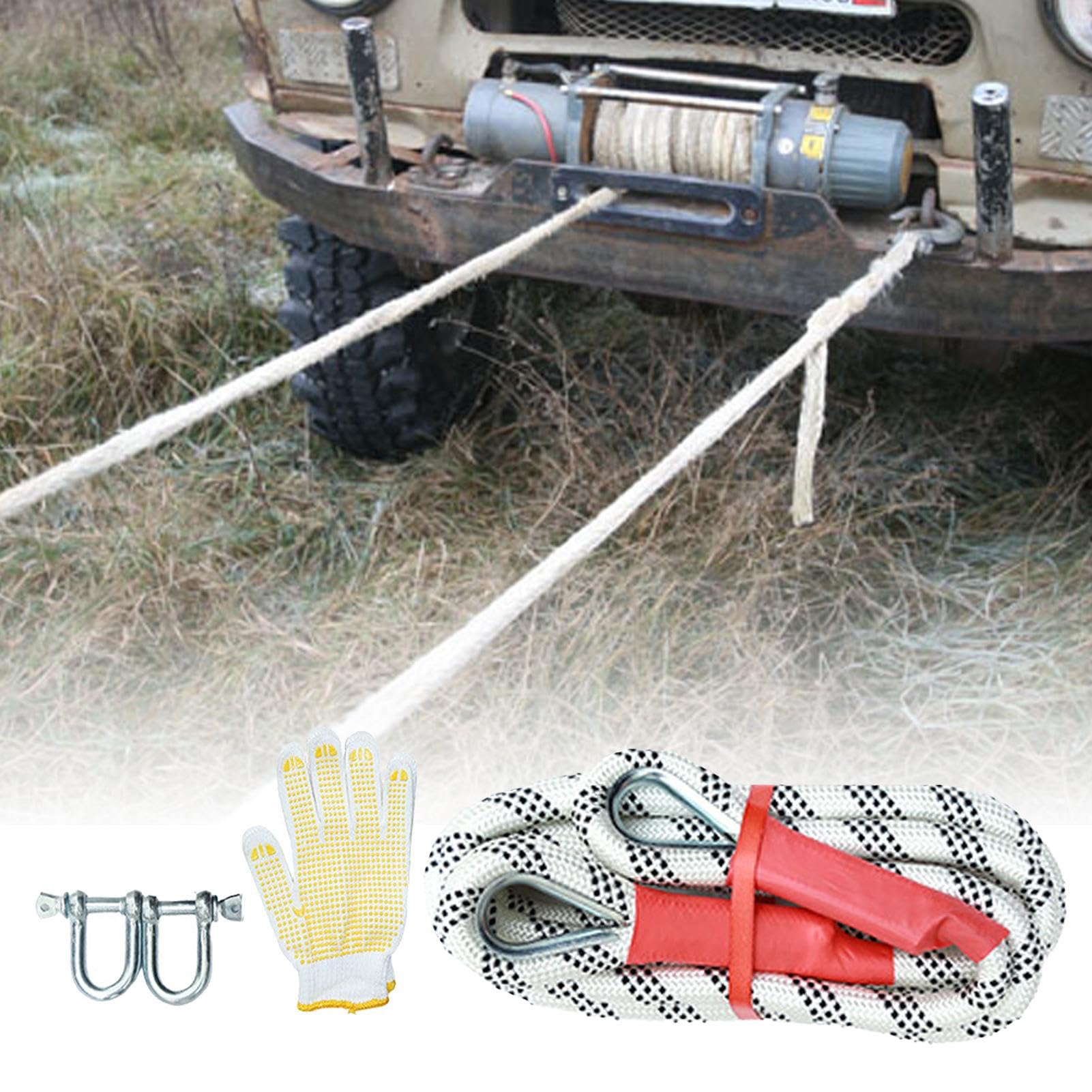 Funciones de Tela de Arrastre - Correa de Remolque para Cargas Pesadas | cinturón Anti-Kartist, Cuerda de Remolque, Cuerda de recuperación, Accesorios de Remolque para ATV | Cinturón de Remolque