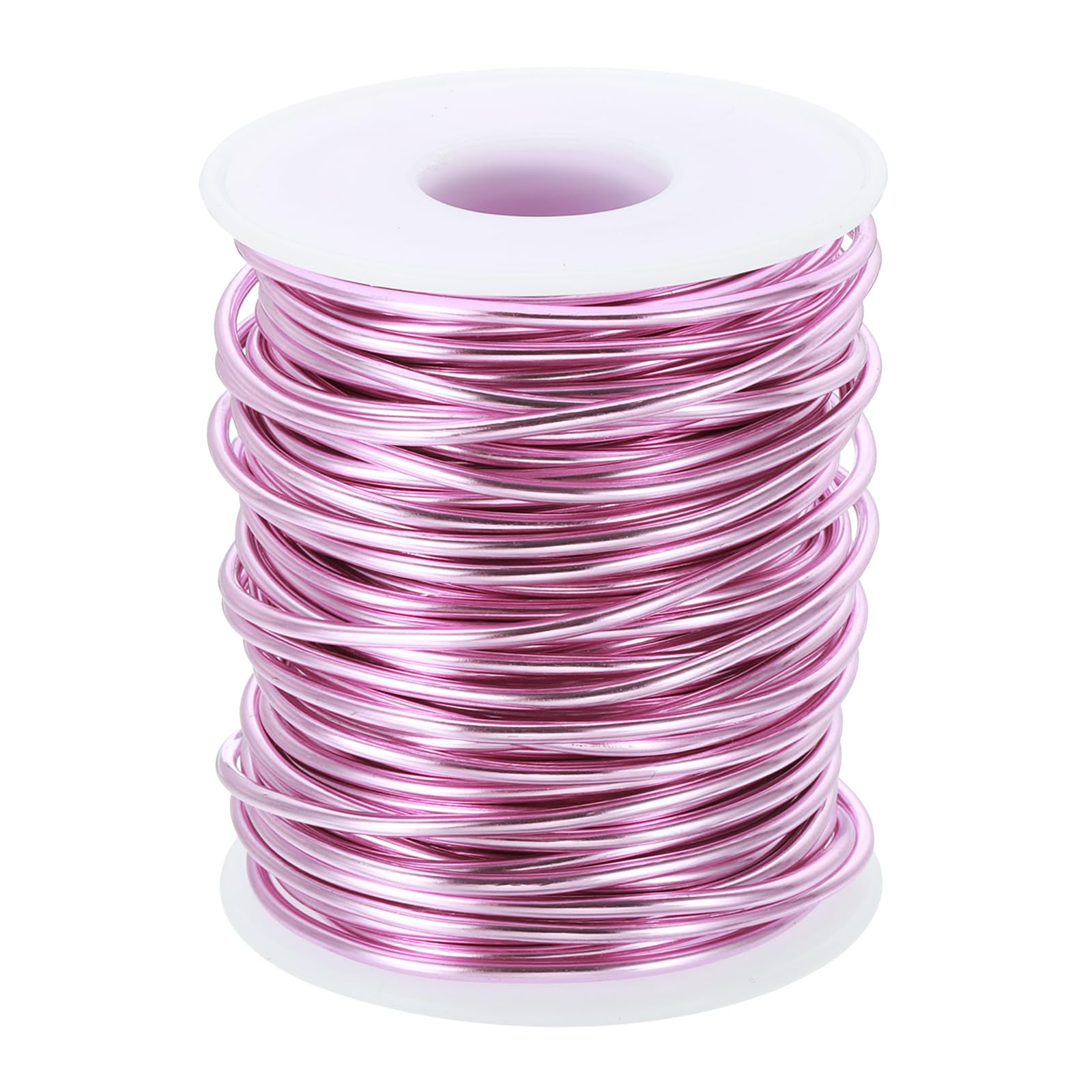 PATIKIL 12 Gauge 2mm Aluminum Craft Wire, 65.6 Ft Metal Wire Armature Bendable Wire for Jewelry Making Metal Wrap DIY Light Pink