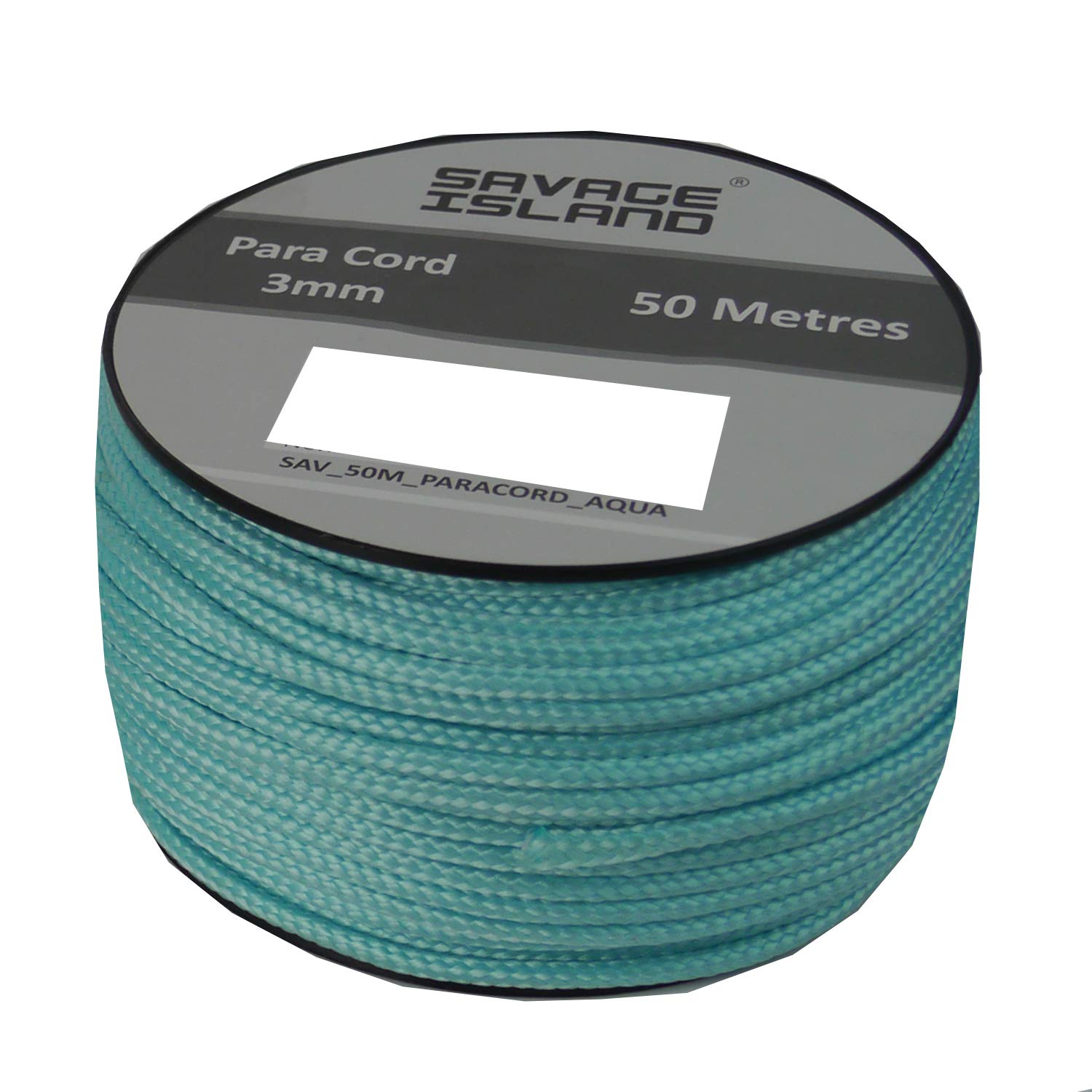 Savage Island Aqua 50M Reel Paracord Army Camping For Tent Basha Bivi Shelter Buidling Hammock Gardening Bushcraft (Aqua)