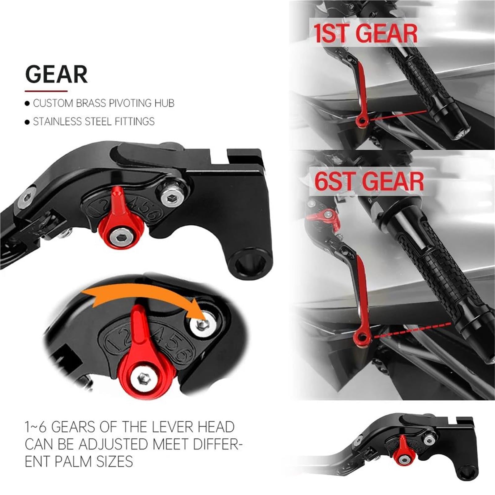 Moto Leviers d'embrayage Frein pour TRANSALP 600 VP VR VS 1993 1994 Leviers Frein À Main Moto Pliables Extensibles Et Réglables Levier d'embrayage Frein(L)