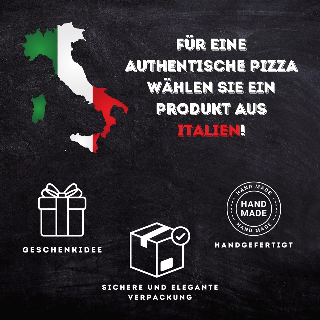 CUORE LAVICO - Ätna Lavastein für Pizza 39x35 x 2 cm | Pizzastein für für backofen und Grillofen für Brot, Pizza und römische Pinsa - Made in Italy - Sicily