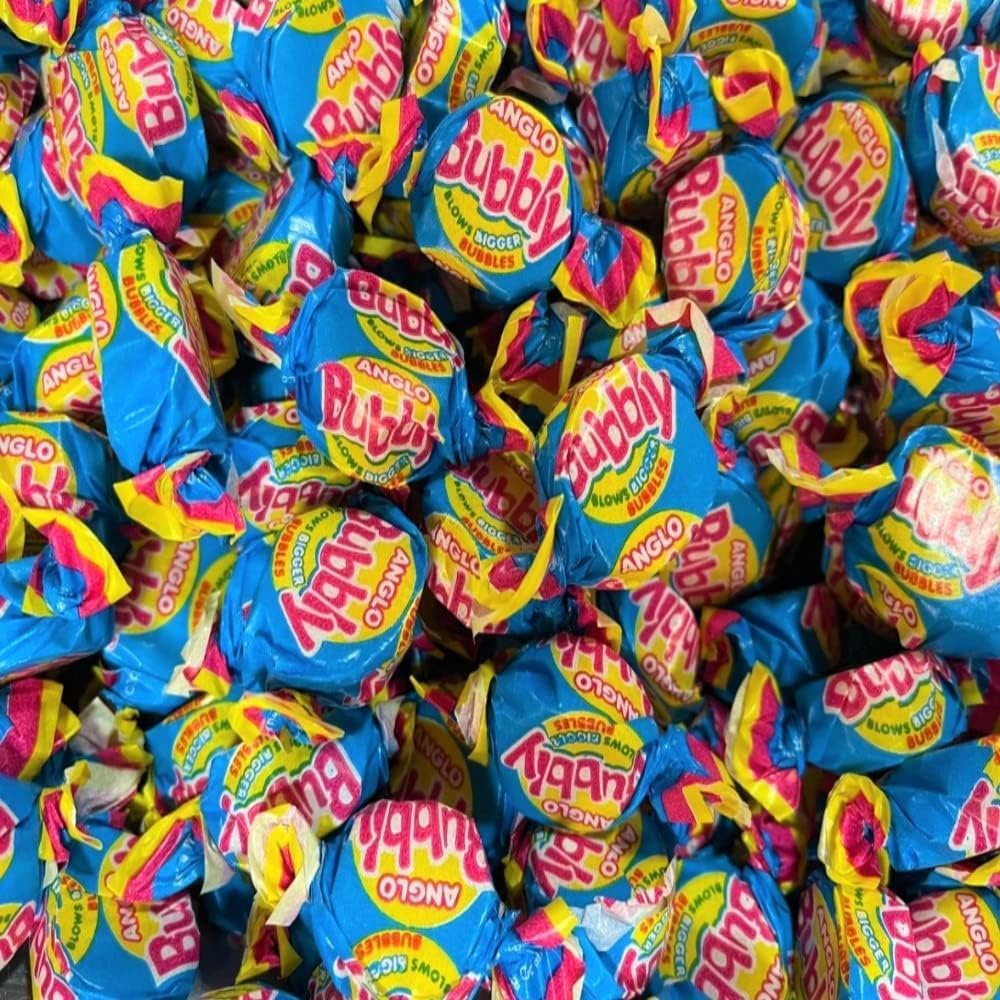 Anglo Bubbly Vegetarian Classic Mix Sweet, Bubblegum Flavour, 50 Pieces