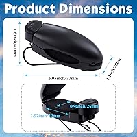Vista 2 de Frienda Clip para lentes de sol de automóvil, 2 piezas, clips para visera de sol, accesorios de montaje para anteojos (negro)