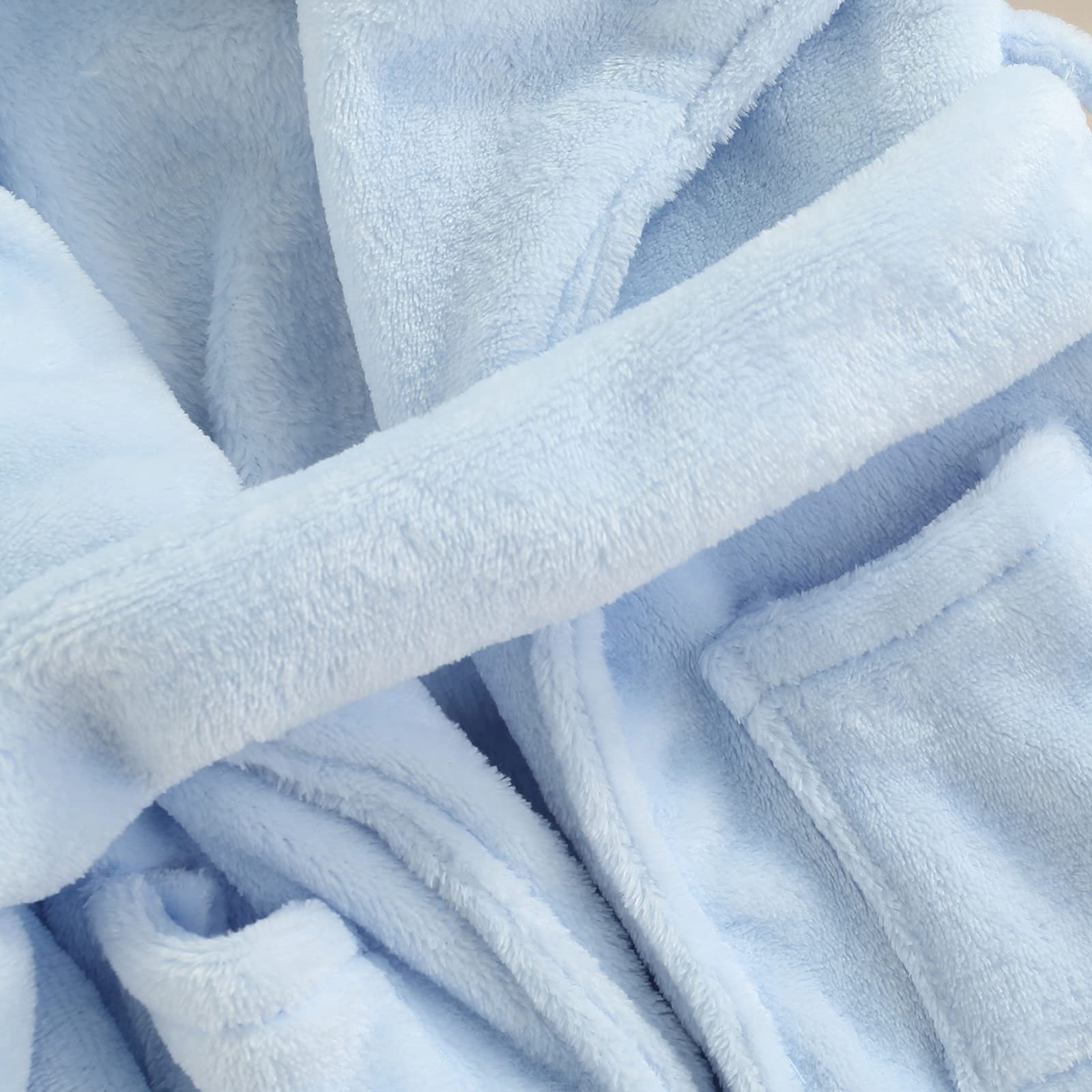 Carolilly Peignoir de Chambre Polaire Enfant Bébé Robe de Chambre Doux Chaud avec Ceinture 12 Mois à 6 Ans