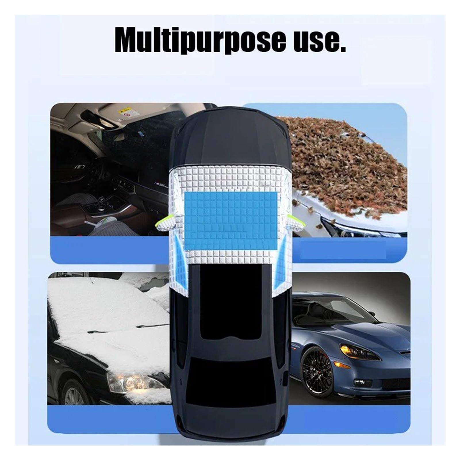 Copriparabrezza Inverno Esterno Protezione per Parabrezza E Finestrini Laterali Dell'auto Copertura Antineve Antigelo Parasole Antipolvere Accessori(Small 1PC)
