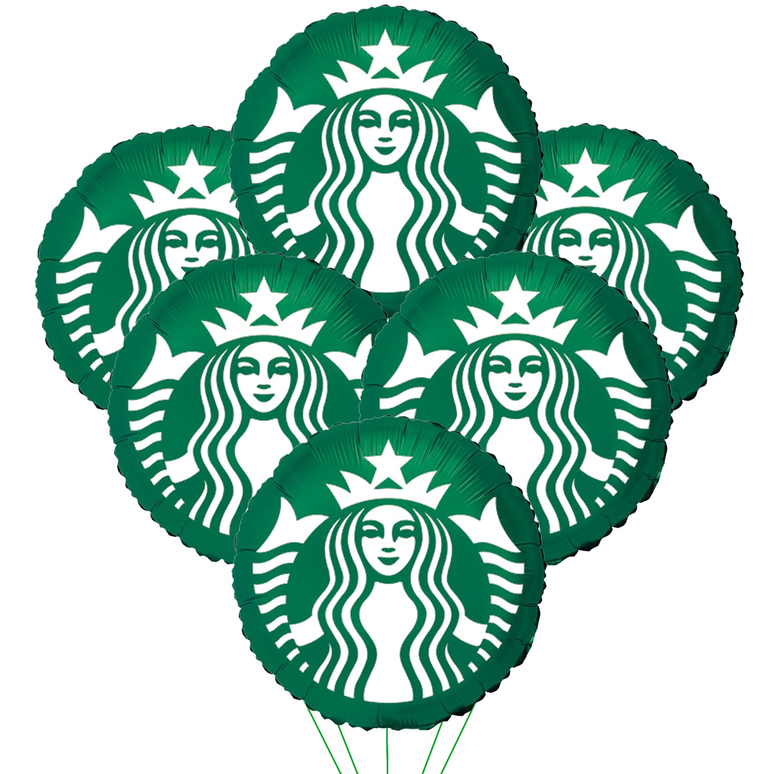 STAR Coffee Balloons star balloons coffee Cake Themed Balloons Happy Birthday Balloons for Party Decorations Baby Shower Wedding 18INCH -6pcs