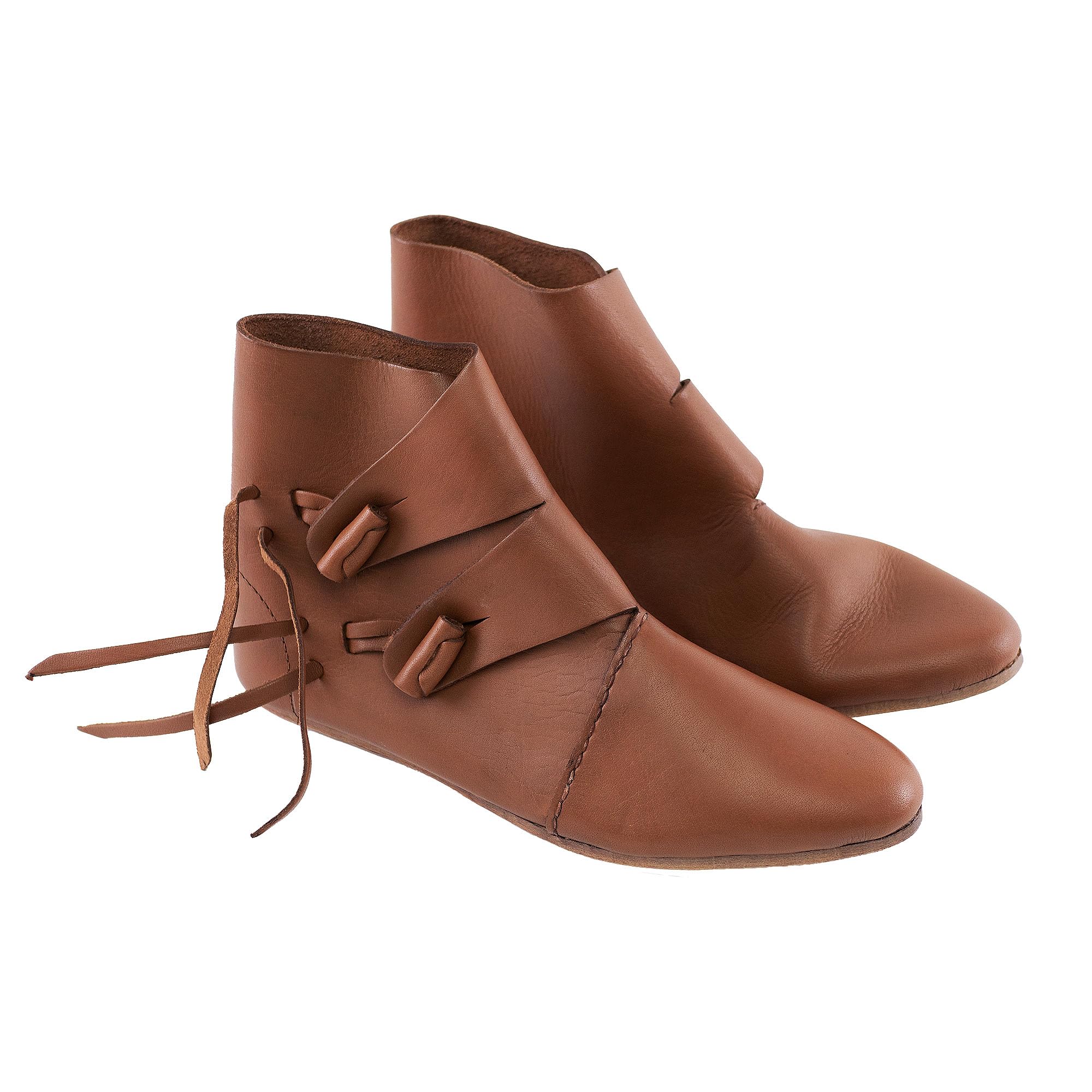 Wikinger Schuhe Dunkelbraun mit Ledersohle Jorvik
