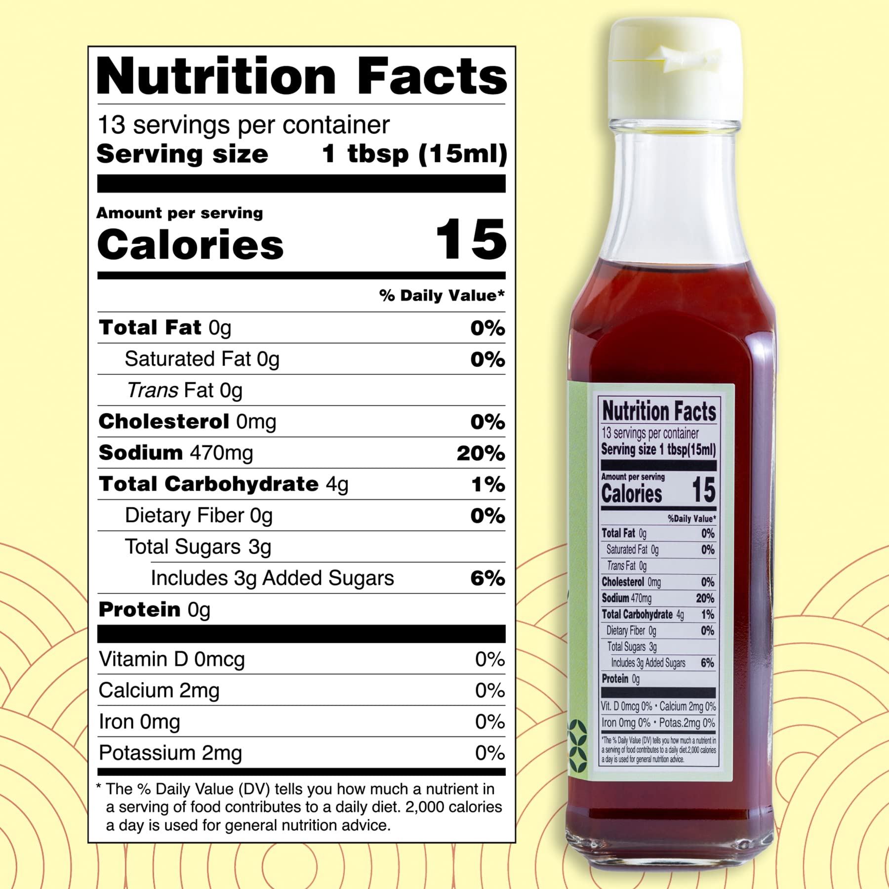 Salsa de condimento Otafuku Ponzu, salsa de soja refinada con jugo de cítricos, ideal para sazonar y mojar, vegana, sin gluten (1 x 195 ml)