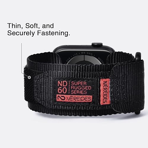 Vista 153 de Nereides Correa deportiva de nailon resistente con diseño de bucle tejido compatible con correa de Apple Watch, para iWatch de 1.65, 1.73, 1.77