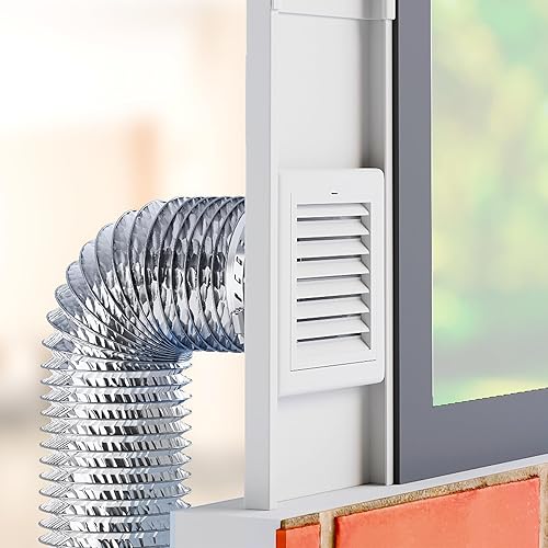 GCGOODS Kit de ventana de ventilación de secadora para manguera de secadora de 4 pulgadas, placas de sellado de ventilación ajustables para secadora