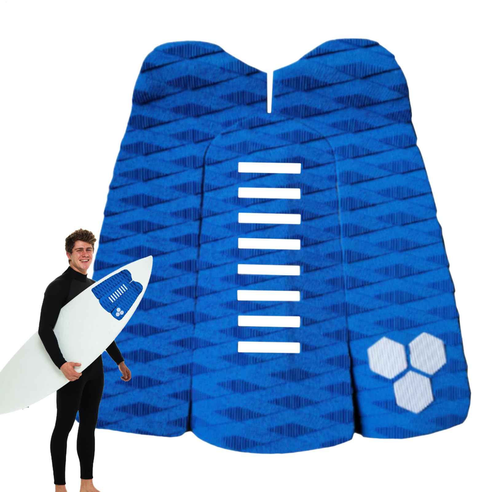 3 Pièces Pad de Traction pour Planche de Surf - Grip Antidérapant en Mousse EVA | Tapis de Pont pour Surf et Paddle Śup | Améliore l'Adhérence et l'Efficacité de Pagayage, Design Réglable, Accessoire