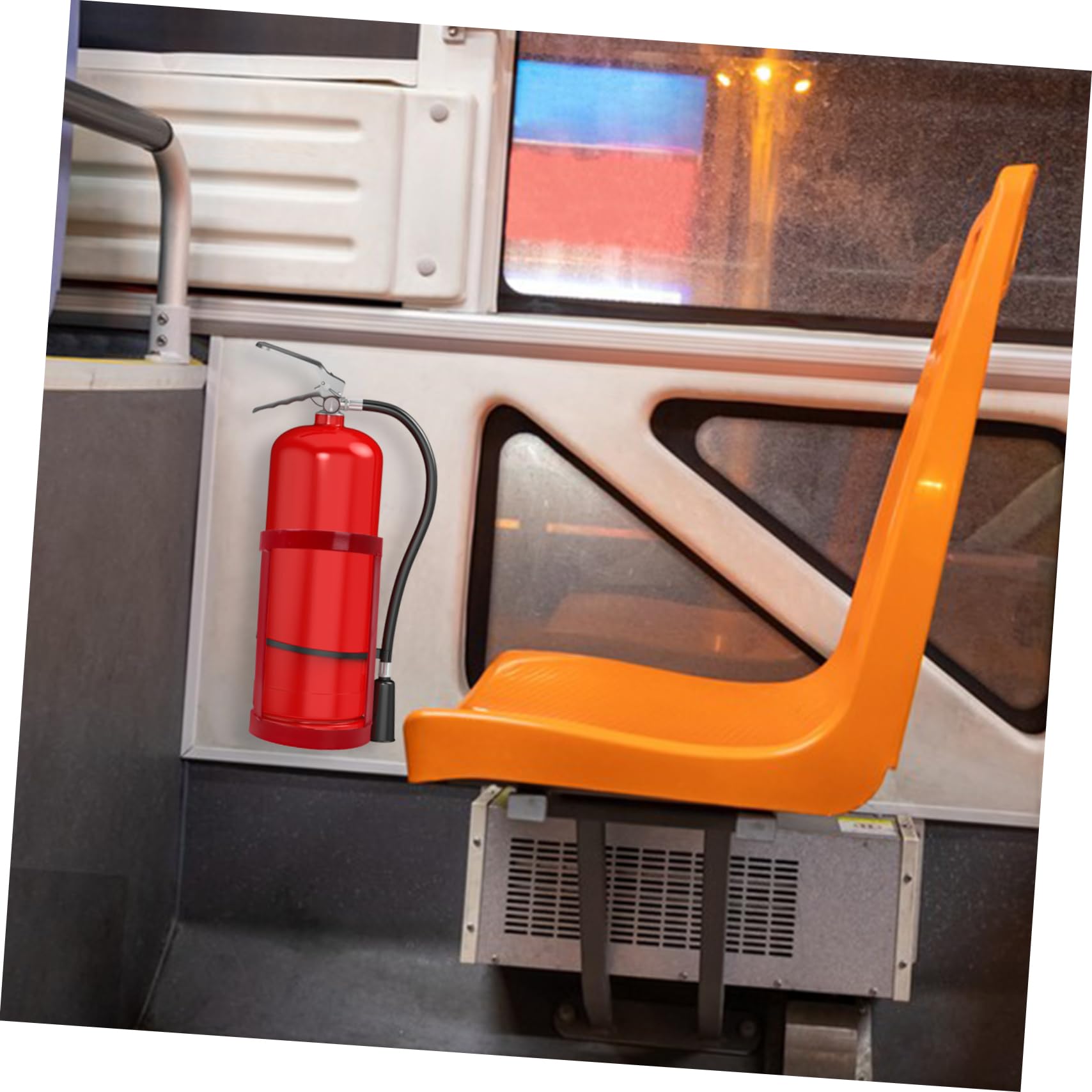 Supporto Rosso per Estintore in Ferro per Camion e Barche | Fissaggio Sicuro, Design Compatto, Installazione Semplice, Gabbia di Fissaggio per Uso Dedicato
