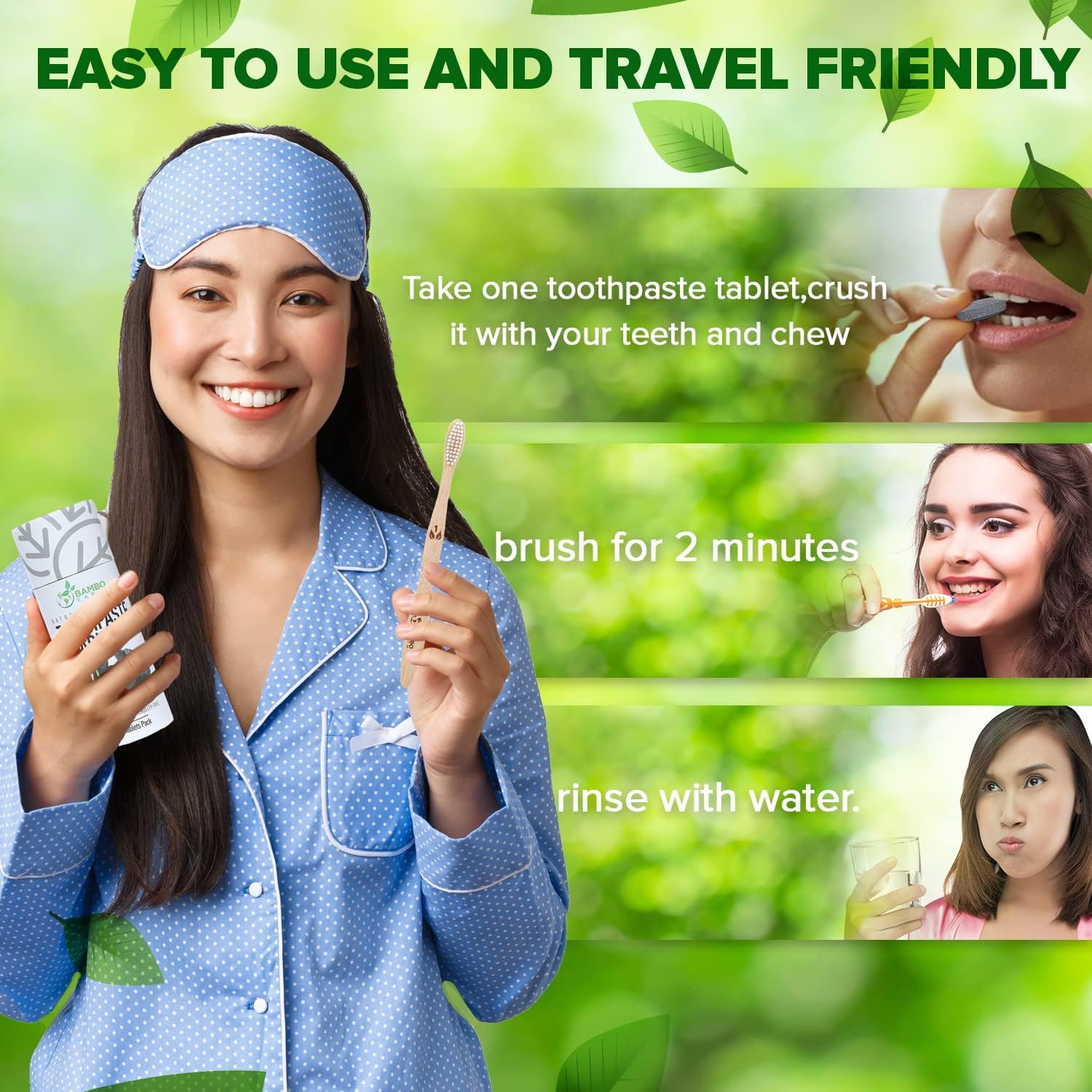 Buy Natural Toothpaste Tablet Bits Chewable Mouthwash Whitening Burts