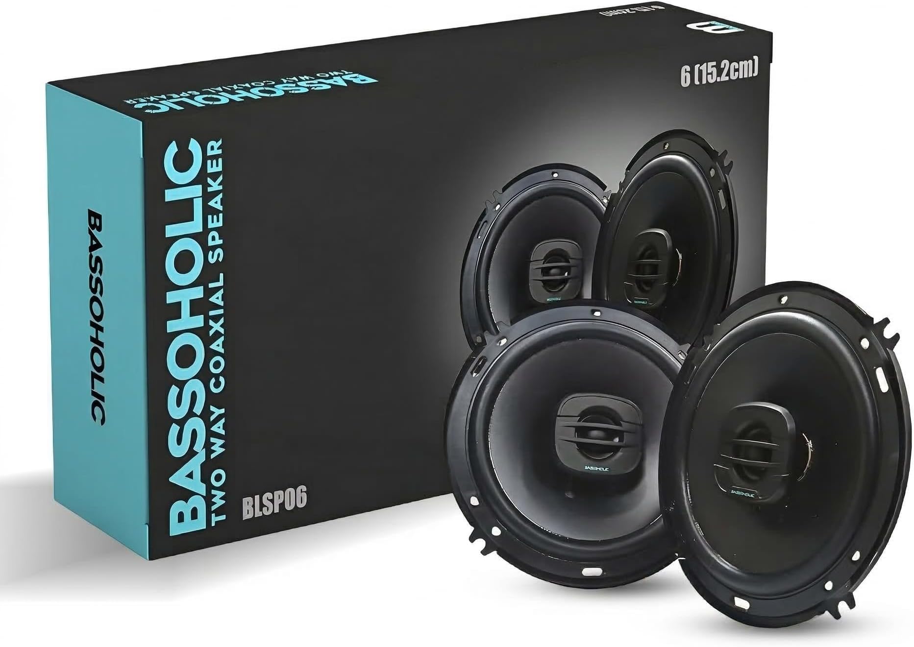 BLSP06 6 inch 2-Way Coaxial Car Speakers | High Bass with Imported Rubber Edge Cone | Powerful Sound & Crystal-Clear Treble | Universal Fit for Cars, SUVs & Trucks