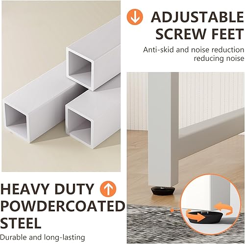 Vista 61 de BestOffice Escritorio para computadora, escritorio de oficina en casa, estilo moderno y simple para oficina en casa, estudio y escritura