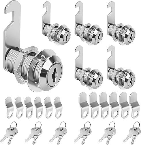 Miniatura 14 de Cerradura de gabinete con cerradura de leva con llave similar, cilindro de 1-3/8 pulgadas de longitud, juego de repuesto de almacenamiento de buzón