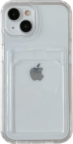 Miniatura 7 de Caseative Tarjetero transparente a prueba de golpes suave compatible con iPhone (rojo, iPhone 11 Pro)