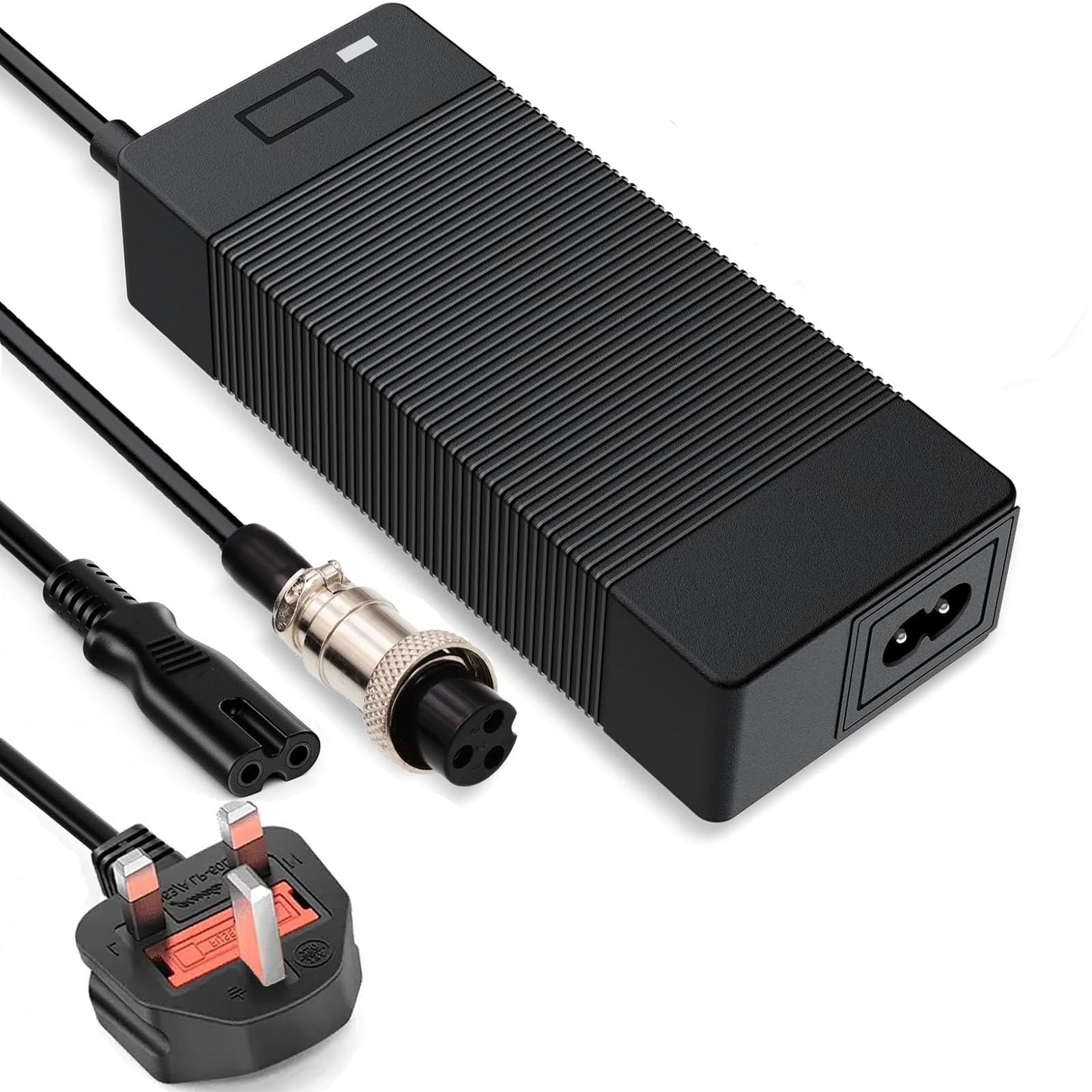 48V Charger Output 54.6V 1.5A for Ebike 13S Lithium Batteries Convenient Health Care 46.8V GX16 3-Prong Plug Jack (GX16 3 Pron)