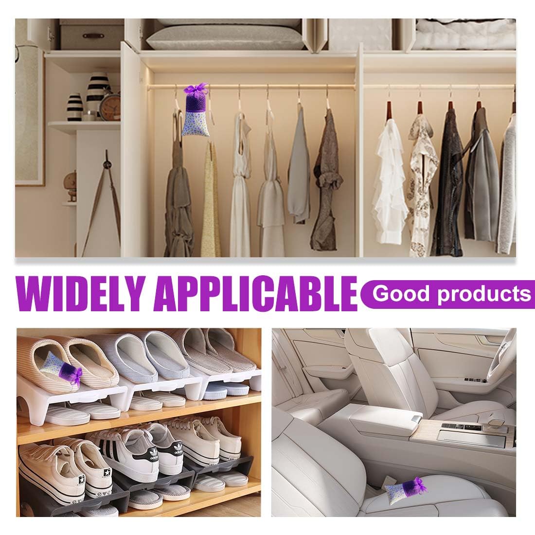 Sachet Lavande Vide, Lot De 20 Pièces, Cordon De Serrage En Gaze Et Coton, Sachets En Organza, Sacs Vides En Coton, Tissu Pour Épices, Herbes Et Armoires, Lavande Séchée(Violet)