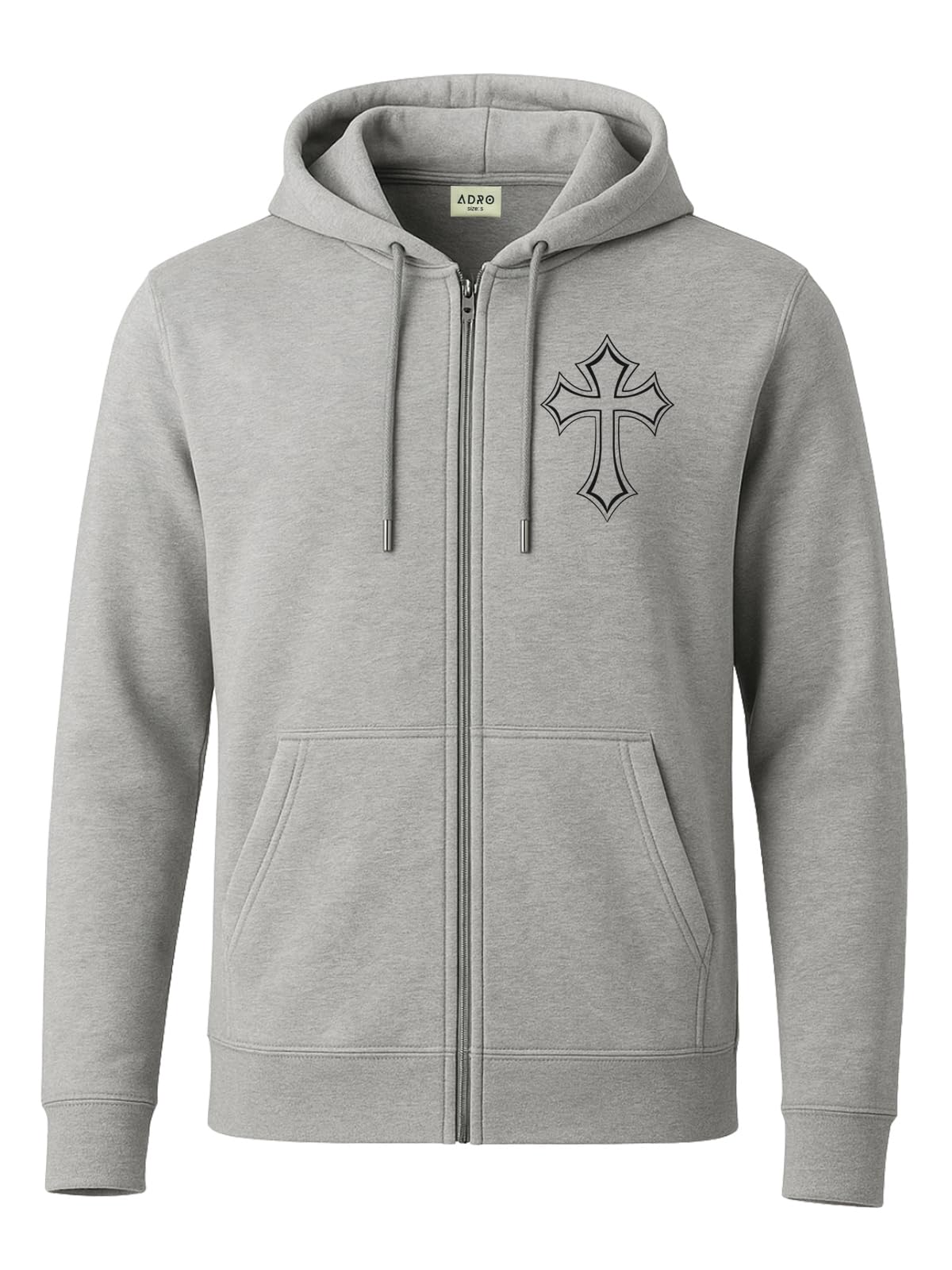 Men’s Regular Fit Zip-Up Hoodie for Man | 320 GSM Cotton Poly Fleece Zipper Sweatshirt with Soft Fabric & Printed Hoodies-image-29