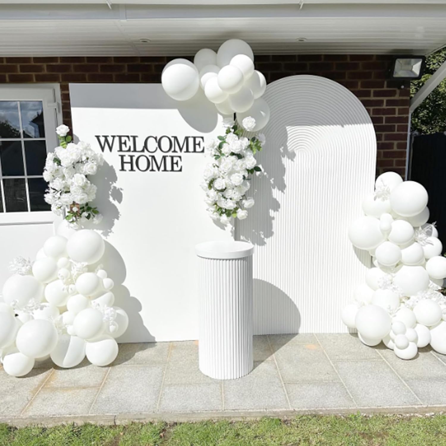Awenztech White Balloons 12 inch, White Latex Balloons 50pcs Party Balloon for Engagement Bachelorette Bridal Shower Wedding Party Birthday Decorations