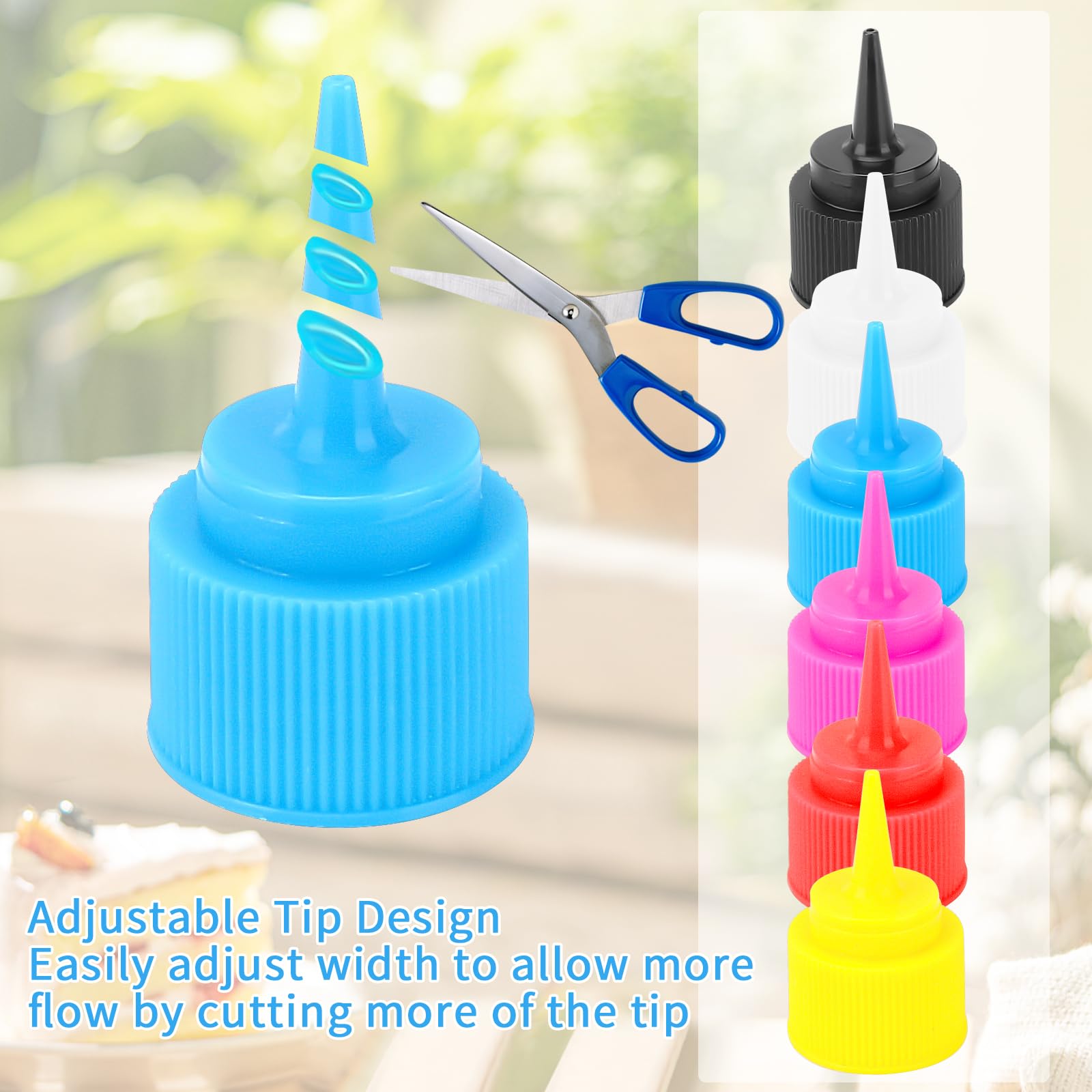 6 botellas de escritor, botellas pequeñas para apretar, botellas de condimentos, para decoración de pasteles, bricolaje, decoración de helados, etc., 4 onzas