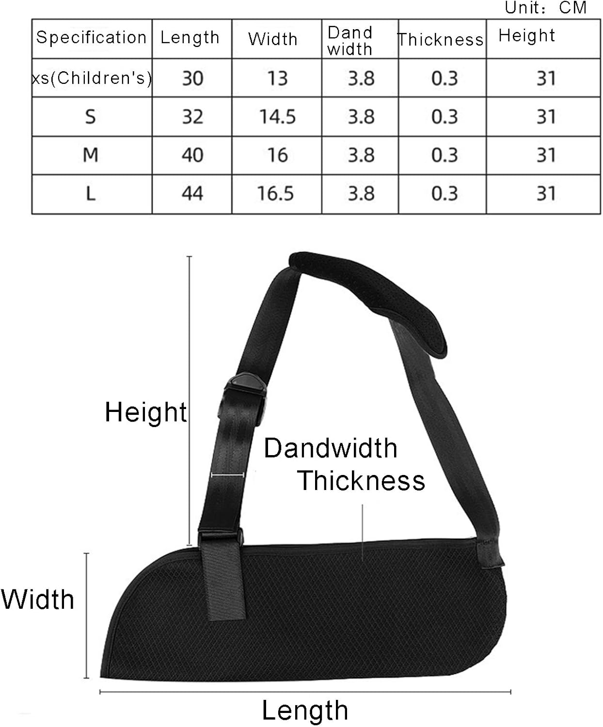 Arm Sling with Thumb and Shoulder Sling, Medical Sling Immobilizer Elbow Arm Support, Breathable and Lightweight Immobilizer for Shoulder Injury, Available for Womend Men,