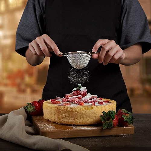 Miniatura 10 de Eleen Colador de acero inoxidable  Juego de 3 coladores de cocina disponibles (S, M, L)  Coladores perfectos para uso en cocina  Colador de malla