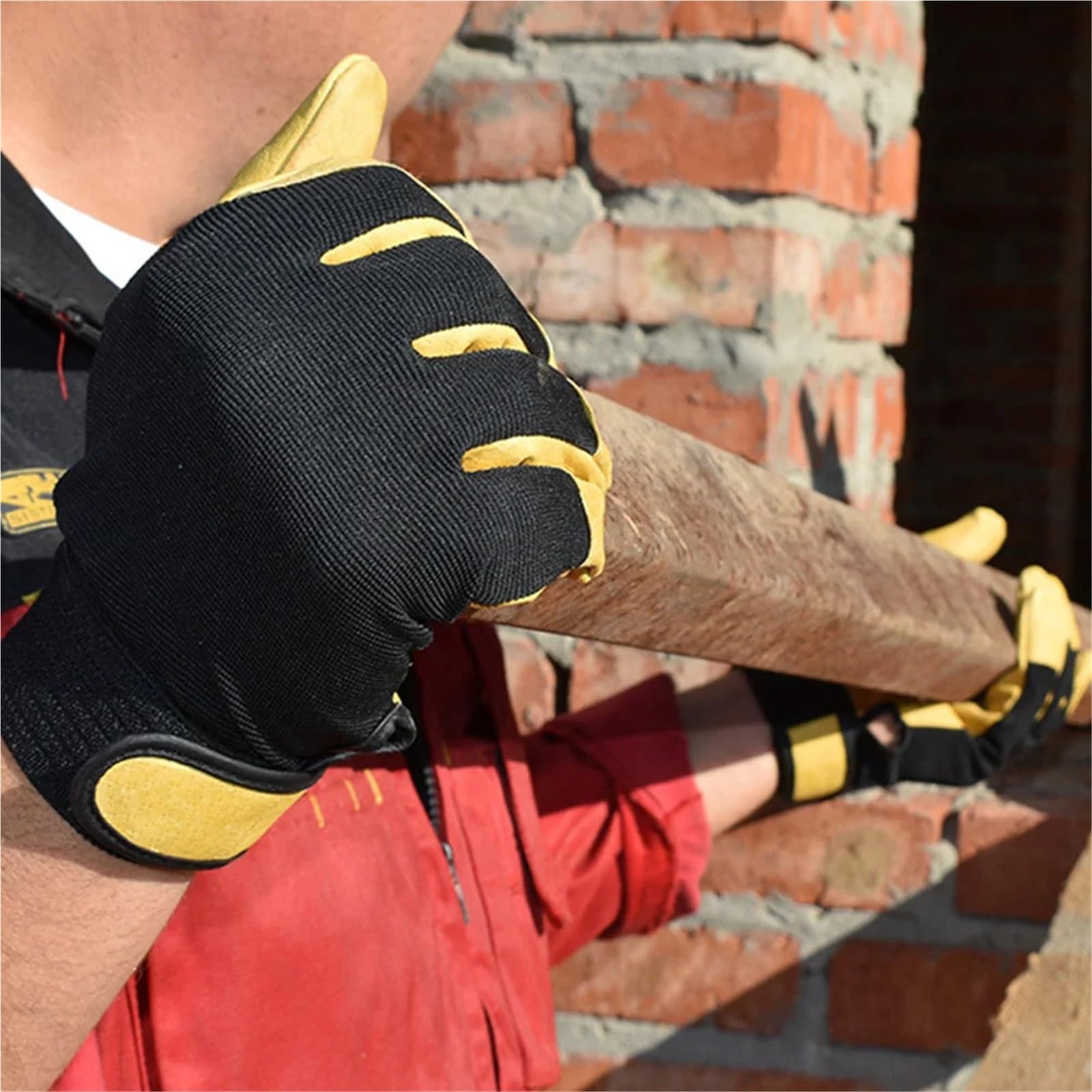 Gartenhandschuhe Leder-Arbeitshandschuhe, Schutz, Garten, Sport, Motorradfahrer, Arbeiter, Arbeit, Schweißen, verschleißfeste Handschuhe Arbeitshandschuhe Herren(White,XX-Large)